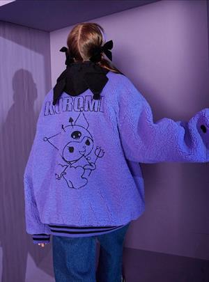 Harajuku Gothic Kuromi Peluş Fermuarlı Ceket