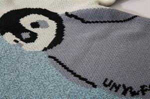 Harajuku Vintage Penguen Ekose Oversize Unisex Kazak