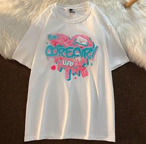 Heart Fun Bear Beyaz Unisex Oversize T-shirt