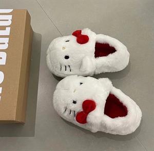 Hello Kitty Beyaz Puffy Panduf Terlik