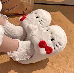 Hello Kitty Beyaz Puffy Panduf Terlik