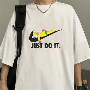Homer Simpson Baskılı Beyaz Unisex Oversize T-shirt