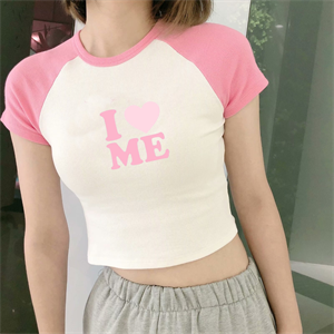 I Love Me Reglan Kol Beyaz Crop