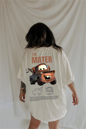 I'am Mater Baskılı Beyaz T-shirt