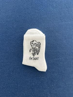 Im Okay Unisex Beyaz Kolej Çorap