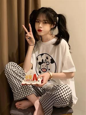 İnek Desenli Oversize Unisex T-shirt