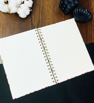 Itachi Lamas Tasarımlı Çizgili Spiralli Defter