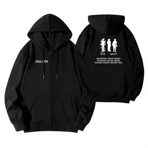 K-Pop BTS Suga August D Tour Streetwear Fermuarlı Sweatshirt Hoodie 