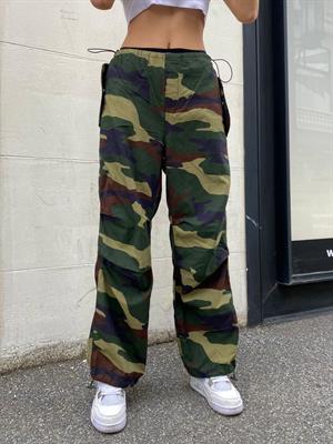 Kamuflaj Detaylı Yeşil Tactical Gabardin Kumaş Unisex Pantolon