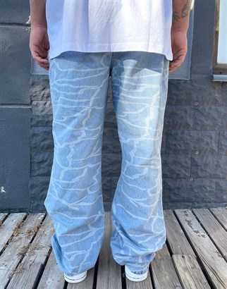 Kar Yıkama Baggy Fit Unisex Kot Pantolon