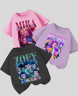 KPop Demon Hunterix Kids Design Unisex Oversize T-Shirt