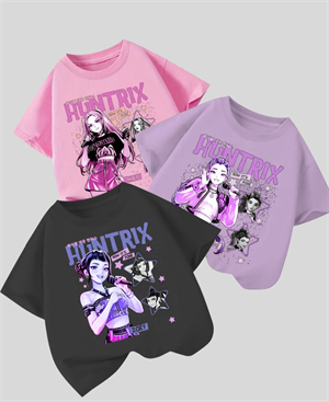 KPop Demon Hunterix Kids Design Unisex Oversize T-Shirt