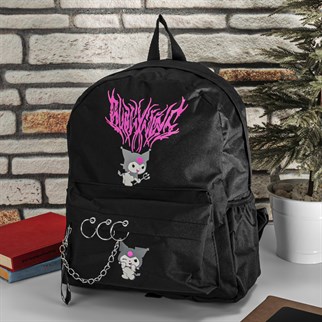 Kuromi Baskılı Laptop Sırt Çantası Piersingli
