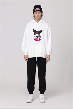 Kuromi Beyaz Kapüşonlu Sweatshirt