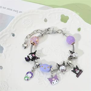 Kuromi Detaylı Zirkon Charm Bileklik