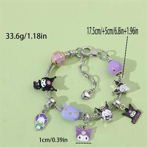 Kuromi Detaylı Zirkon Charm Bileklik