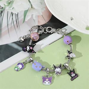 Kuromi Detaylı Zirkon Charm Bileklik