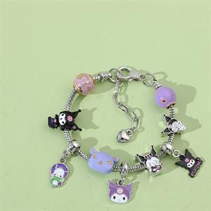 Kuromi Detaylı Zirkon Charm Bileklik