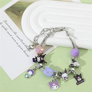 Kuromi Detaylı Zirkon Charm Bileklik