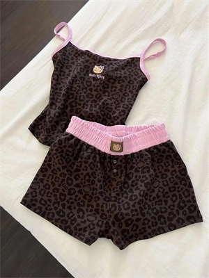 Leopar Kiss Kahverengi Kitty Alt Üst Takım