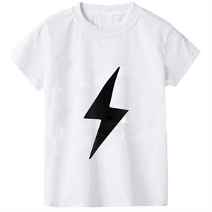 Lightning Baskılı Beyaz Çocuk T-shirt