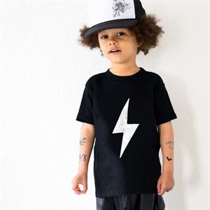 Lightning Baskılı Siyah Çocuk T-shirt