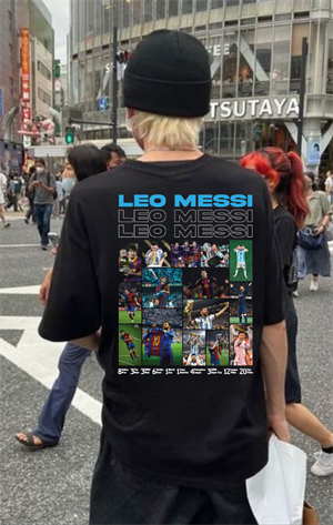 Lionel Messi Baskılı Beyaz T-shirt