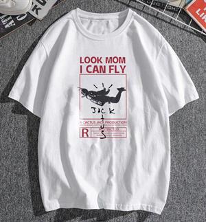 Look Mom I Can Fly Beyaz Unisex Oversize T-shirt