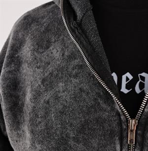 Love Is War Baskılı Vintage Yıkamalı Full Zip Detail Unisex Oversize Kapüşonlu Hırka