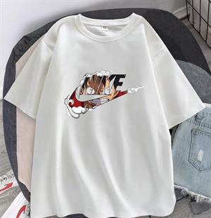 Luffy One Piece Baskılı Beyaz Unisex Oversize T-shirt