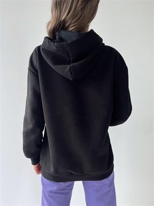 Major Winner Oversize Siyah Unisex Sweetshirt