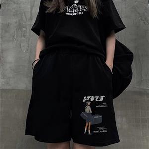 March Iddeverray Baskılı Siyah Unisex Penye Şort