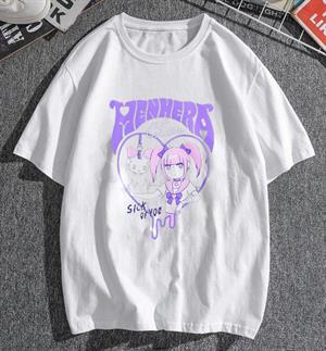 Menhera Beyaz Unisex Oversize T-shirt