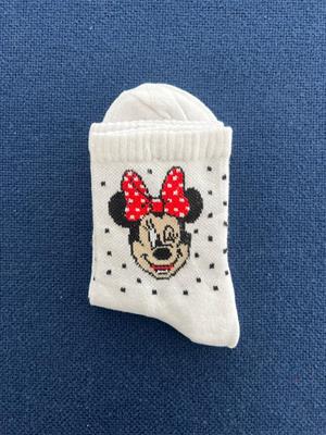 Minnie Mouse Unisex Beyaz Kolej Çorap