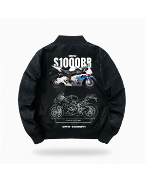 Motorbike Baskılı Unisex Bomber Ceket