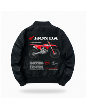 Motorbike Baskılı Unisex Bomber Ceket
