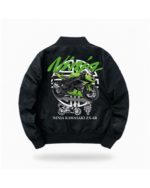 Motorbike Baskılı Unisex Bomber Ceket