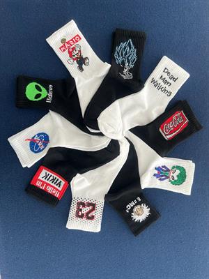 Nasa Unisex Beyaz Kolej Çorap