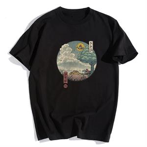 Neighbors Ukiyo-E Siyah Unisex Oversize T-shirt