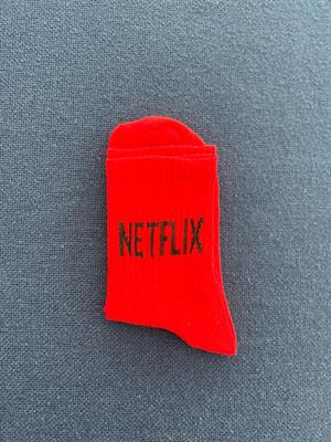 Netflix Unisex Kırmızı Kolej Çorap