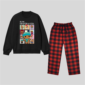 New Year in My Swiftie Era Baskılı Siyah Unisex Oversize Alt Üst 2 Li Takım