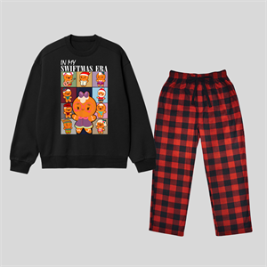 New Year in My Swiftie Era Baskılı Siyah Unisex Oversize Alt Üst 2 Li Takım