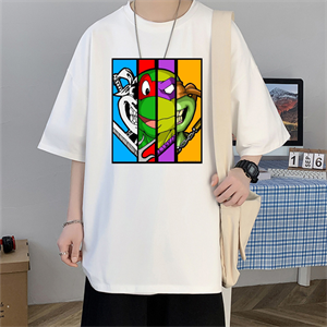 Ninja Kaplumbağa Series Oversize Unisex Beyaz T-Shirt