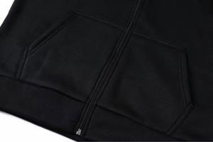 One Piece Punches Baskılı Oversize Fermuarlı Siyah Unisex Kapüşonlu Hırka