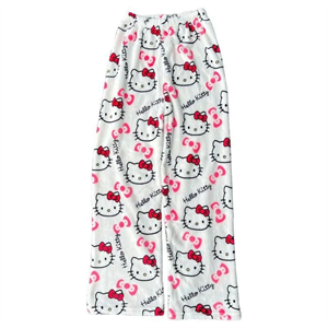 Peluş Kitty Oversize Eşofman Altı