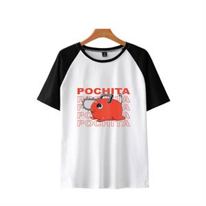 Pochita Baskılı Reglan Kol Beyaz Unisex Oversize T-shirt