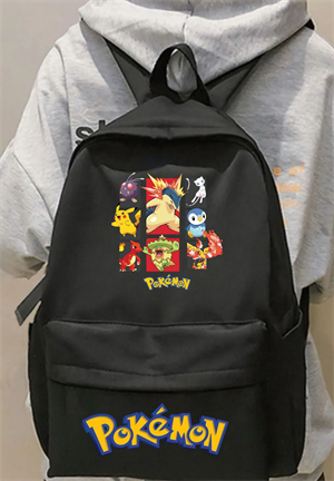 Pokemon Baskılı Sırt Okul Çantası