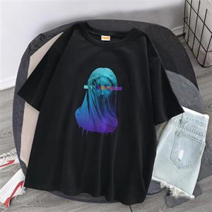 Purple Art Siyah Unisex Oversize T-shirt