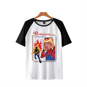 Pyrokinesis For Beginners Baskılı Reglan Kol Beyaz Unisex Oversize T-shirt