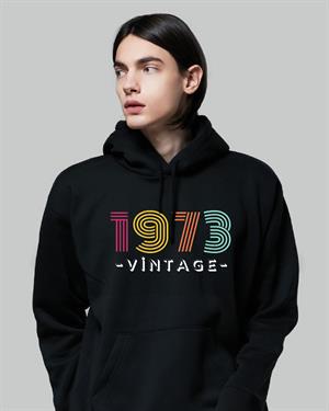 Rainbow Vintage Siyah Unisex Kapüşonlu Oversize Sweatshirt Hoodie
